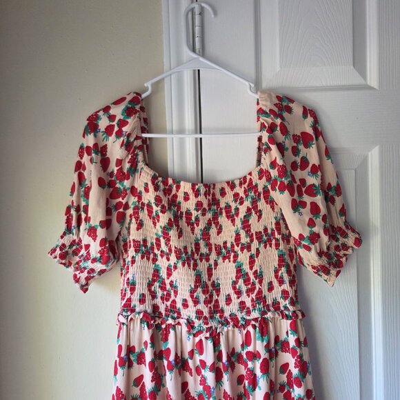 Betsey Johnson Red and White Floral Maxi Dress - Picture 6 of 13